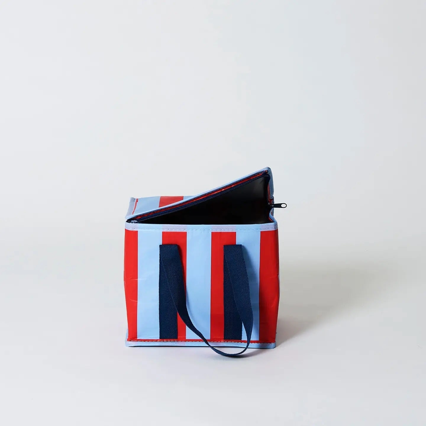 IMPERFECT: Project Ten Red Blue Stripe Mini Insulated Tote (Seam)