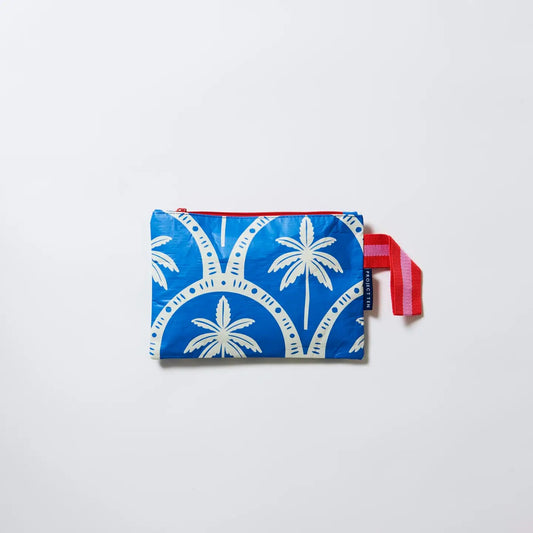 Project Ten Blue Palm Mini Zip Pouch