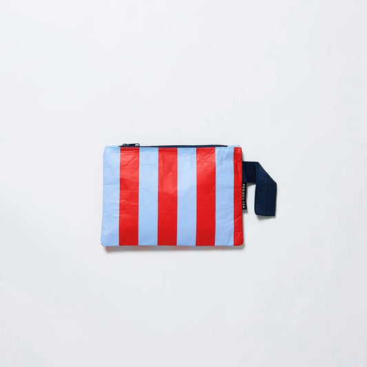 Project Ten Red Blue Stripe Mini Zip Pouch