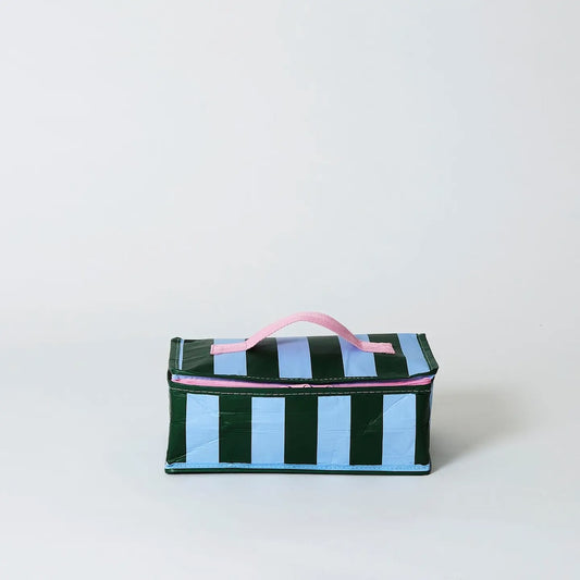 IMPERFECT: Project Ten Green Blue Stripe Takeaway Bag (Lid Lining)