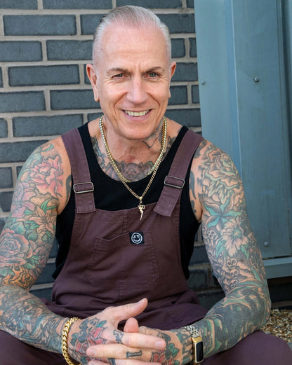 Rebel Romance Stretch Twill Dungarees - Plum Mocha