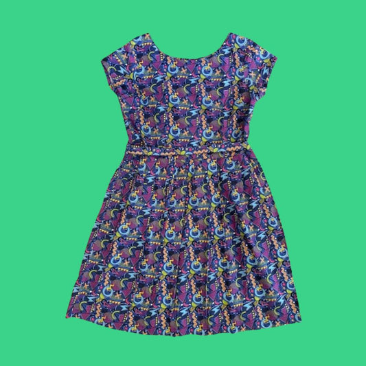A dress with 90s arcade patterns