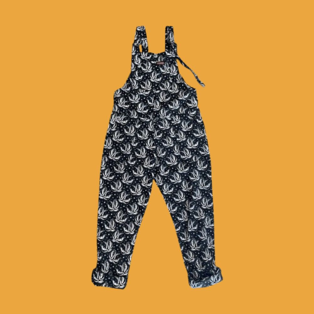 Flatlay of Run and Fly Checkerboard Swallow Twill Dungarees