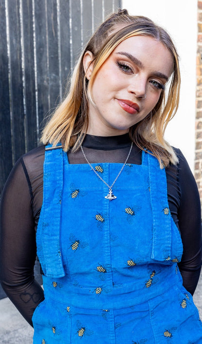 Run & Fly Blue Bees Pinafore