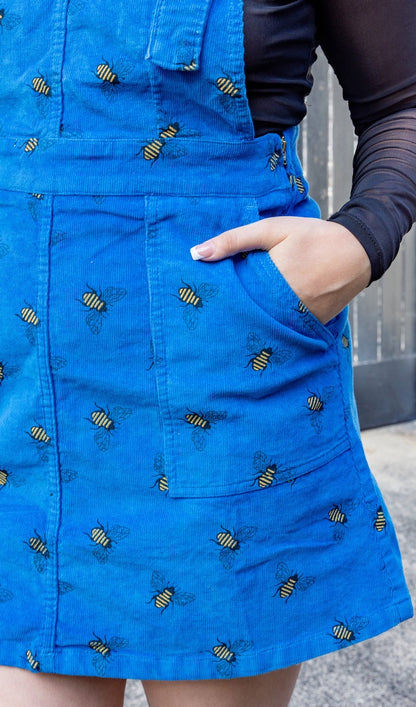 Run & Fly Blue Bees Pinafore