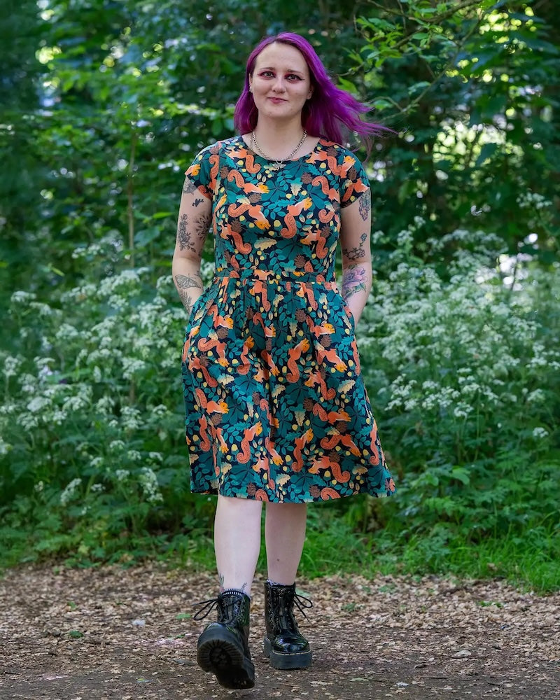 Run & Fly Squirrel Tea Dress