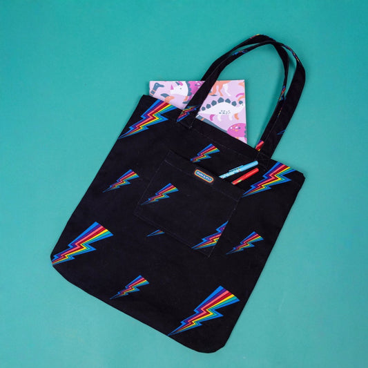 Run and Fly Thunderbolt Tote Bag