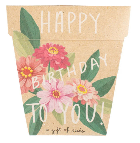 Sow 'n' Sow A Gift of Seeds - Zinnia Happy Birthday