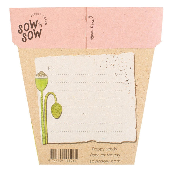 Sow 'n' Sow A Gift of Seeds - Poppy