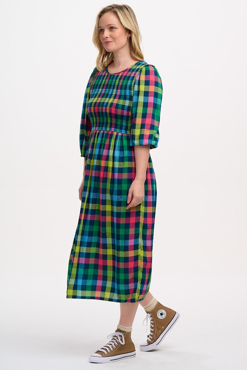 Sugarhill Brighton Ursula Shirred Midi Dress