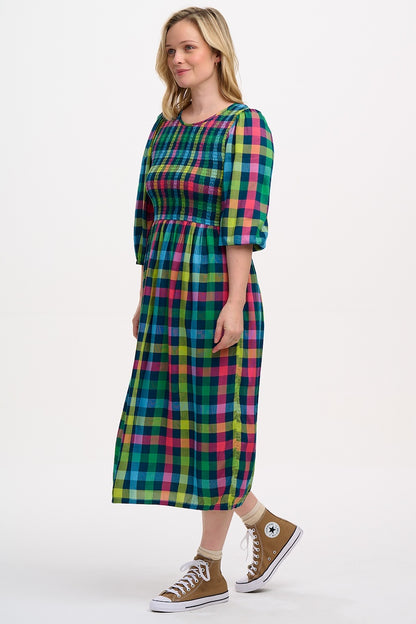 Sugarhill Brighton Ursula Shirred Midi Dress