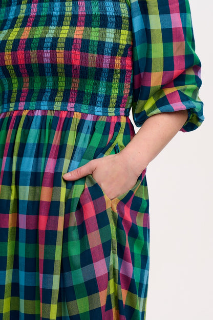 Sugarhill Brighton Ursula Shirred Midi Dress