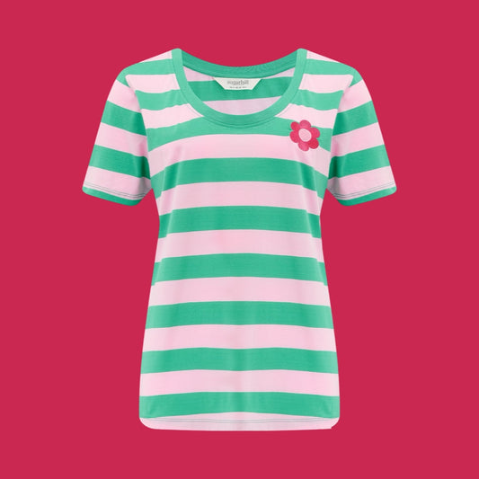 Sugarhill Brighton Sylvie Scoop Neck Tee - Flower