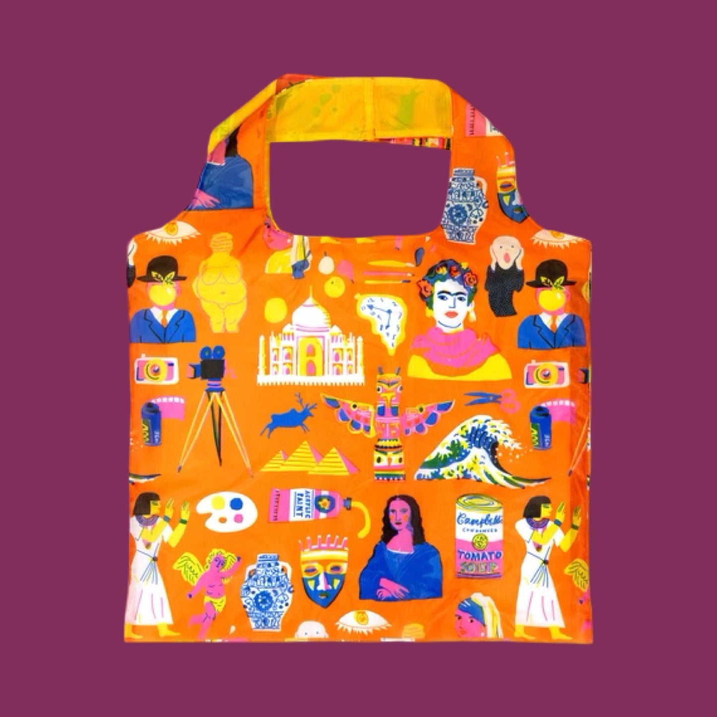 Yellow Owl Workshop Art Sack Shopping Bag - Art History by The Printed Peanut