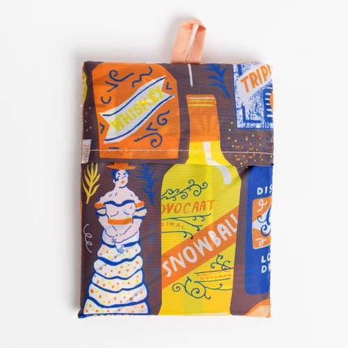Yellow Owl Workshop Art Sack Shopping Bag - Cocktails by The Printed Peanut