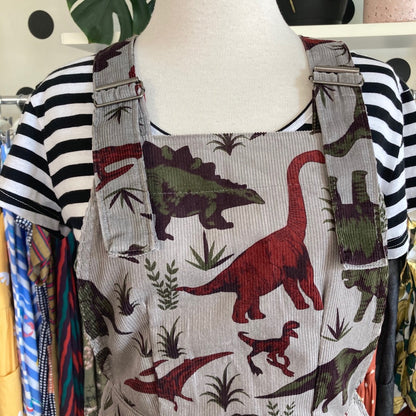 Run and Fly Dino Corduroy Pinafore