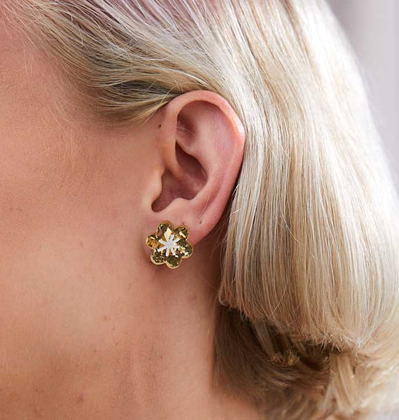 Martha Jean Aster Stud Earrings - Gold
