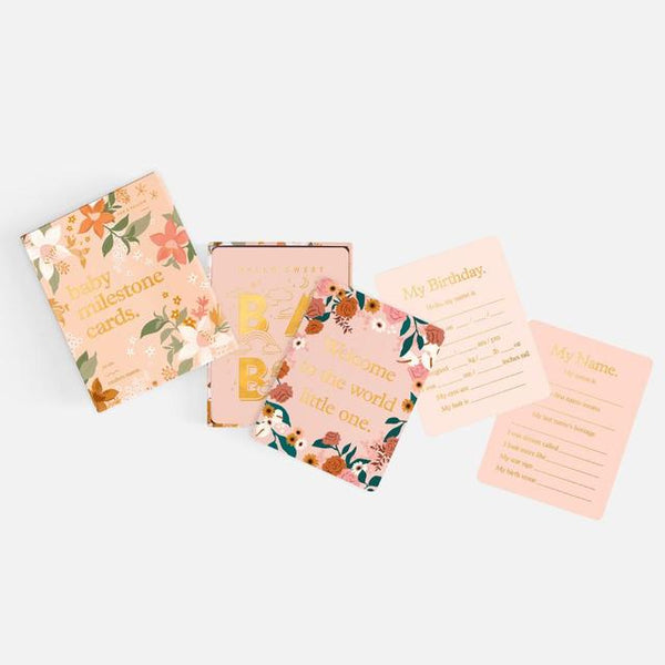 Fox & Fallow Baby Milestone Cards - Floral