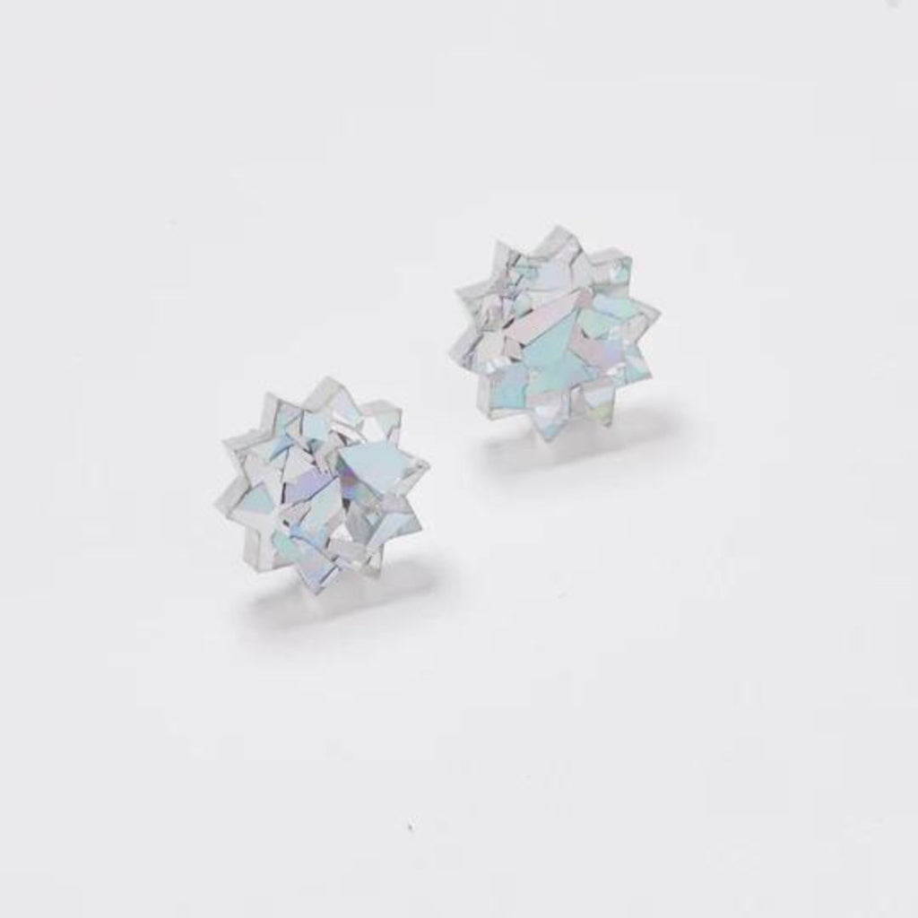 Martha Jean Star Studs in Silver