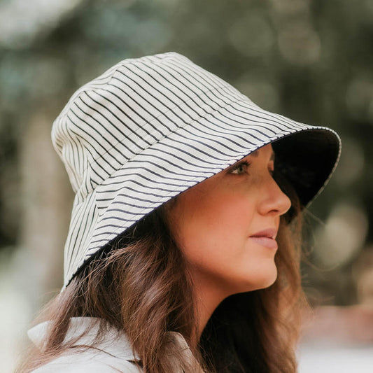 Bedhead Vacationer Reversible Adult Sun Hat - Bobbie / Ebony