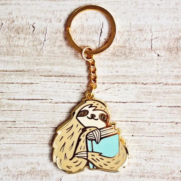 Boygirlparty Book Sloth Keychain