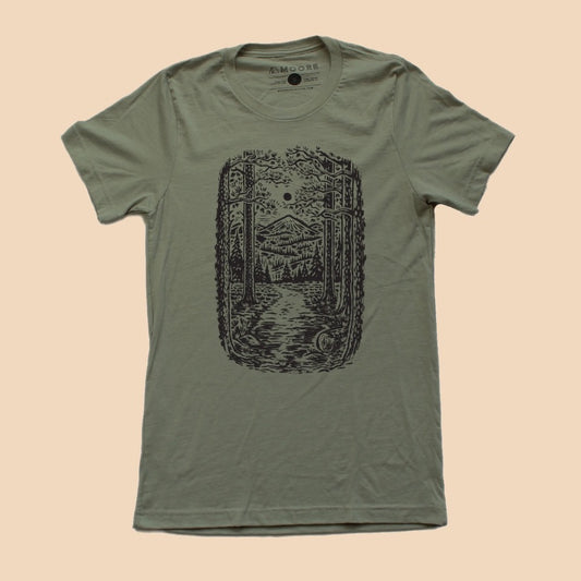 IMPERFECT: Moore Collection Trail Tee - Heather Olive - XXL