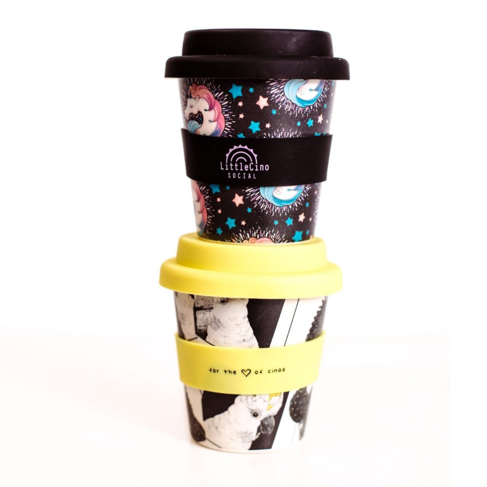 Little Cino Social Unicorn Babycino Cup - Black