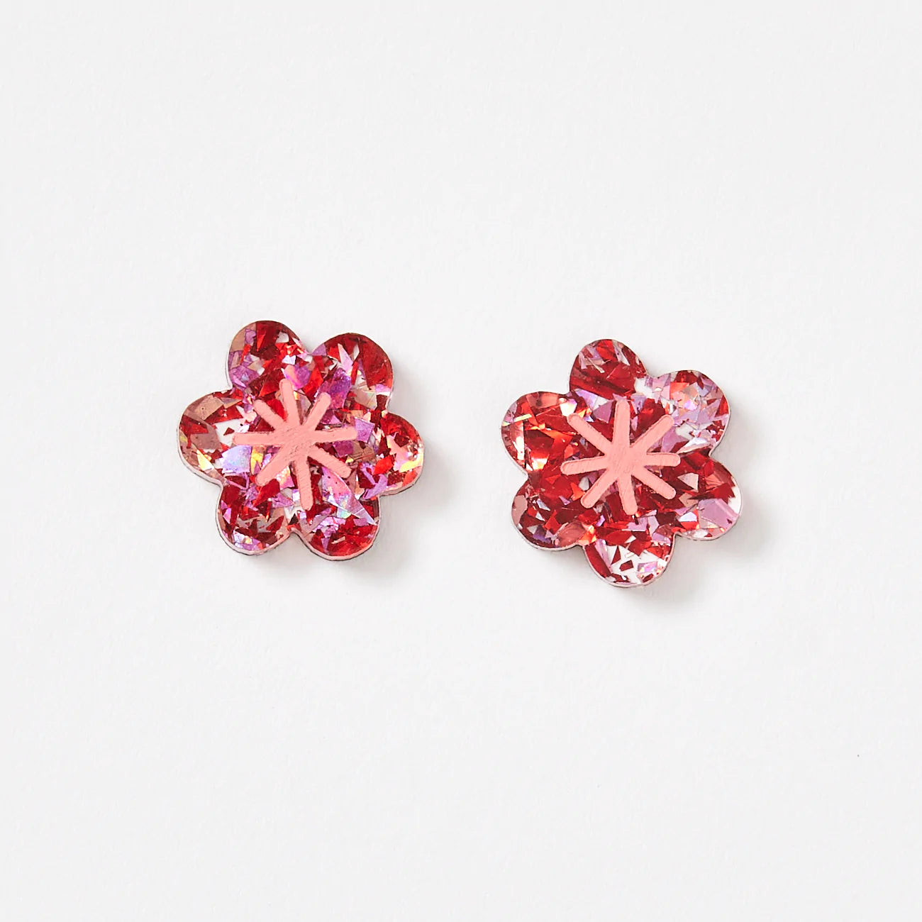 Martha Jean Aster Stud Earrings - Cherry