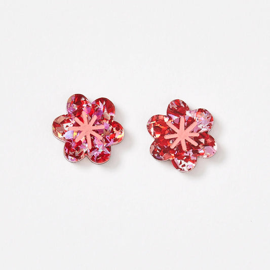 Martha Jean Aster Stud Earrings - Cherry