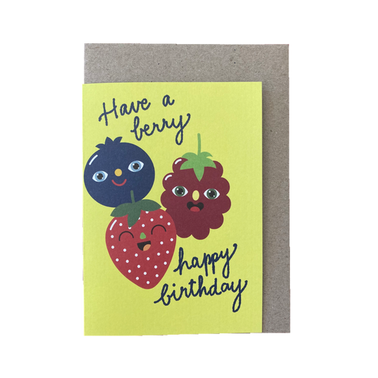 Snail Mail Paper Goods X Lisa Max Berry Happy Birthday Card
