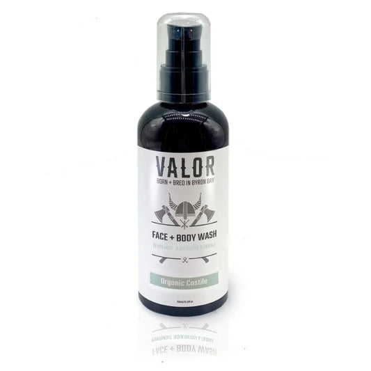 Valor Organics Castile Face & Body Wash - Peppermint, Frankincense and Orange
